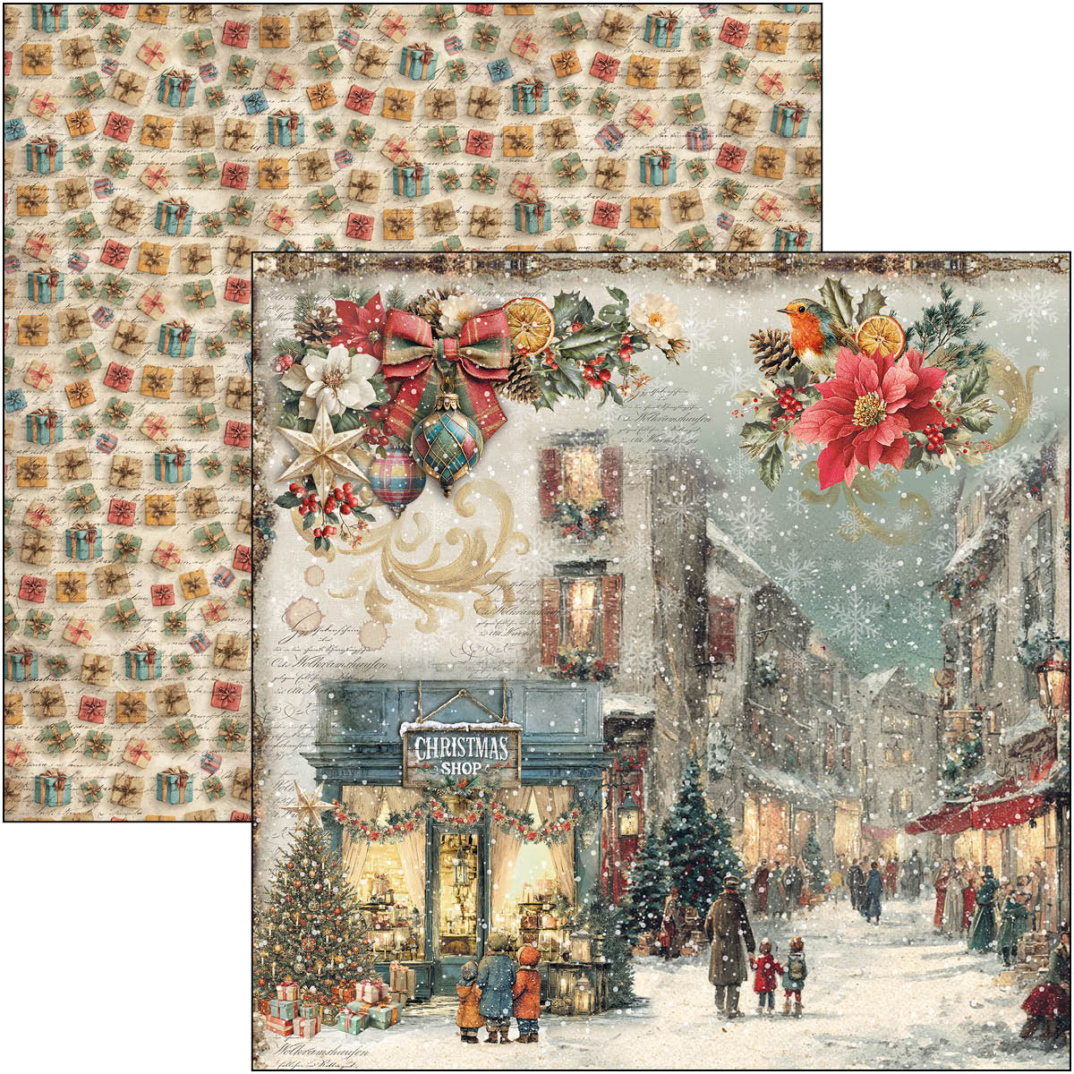 Merry & Bright Paper Pad 12"x12" 12/Pkg - Image 13