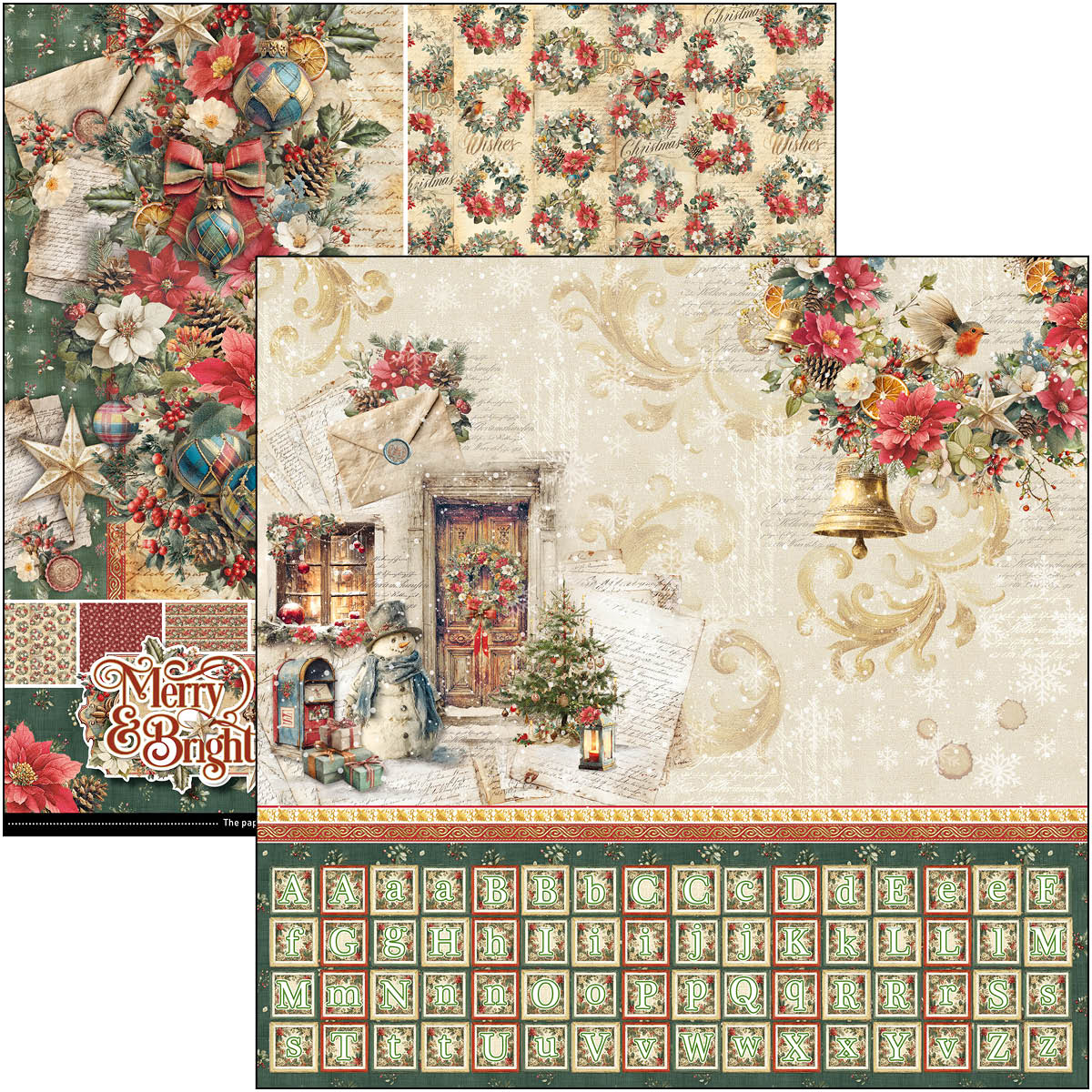 Alternative view of Merry & Bright Patterns Pad 12"x12" 8/Pkg