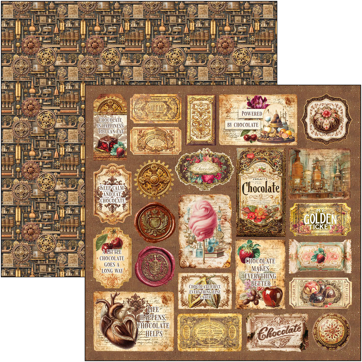 Chocolate Wanderlust Patterns Pad 12"x12" 8/Pkg - Image 5