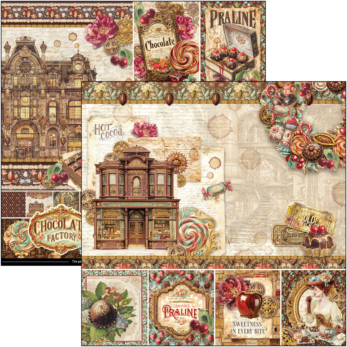 Alternative view of Chocolate Wanderlust Paper Pad 12"x12" 12/Pkg