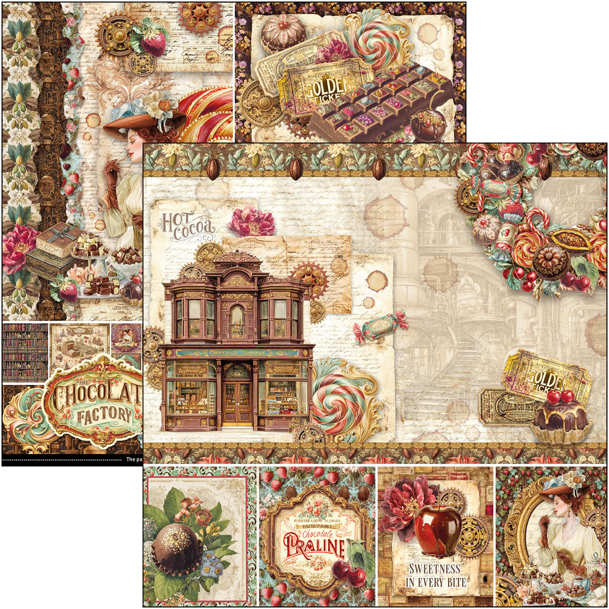 Alternative view of Chocolate Wanderlust Paper Pad 8"x8" 12/Pkg
