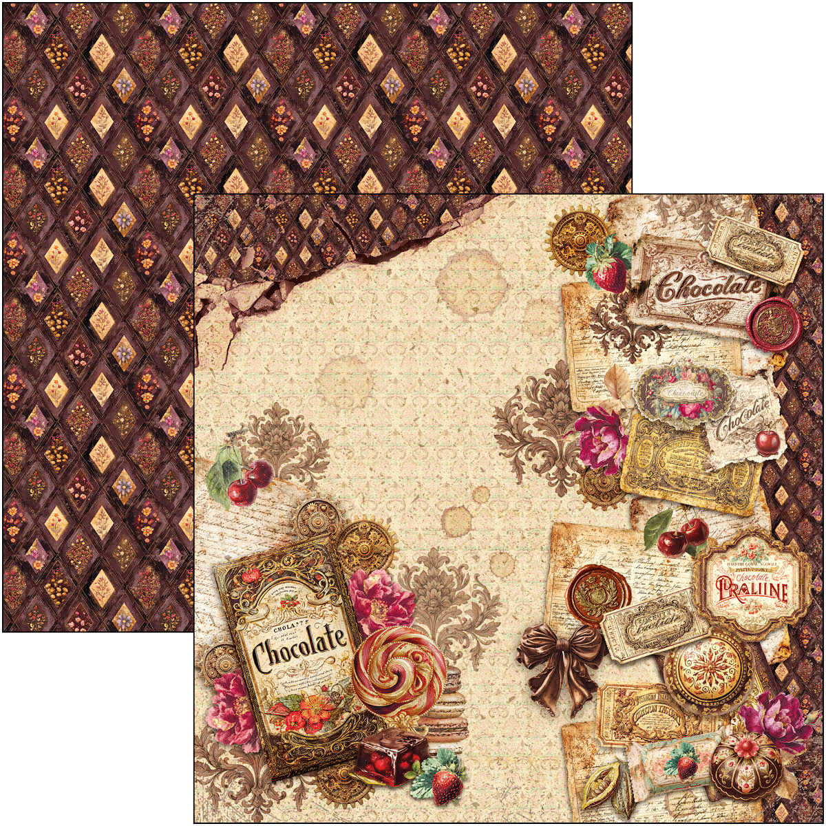 Chocolate Wanderlust Paper Pad 8"x8" 12/Pkg - Image 9