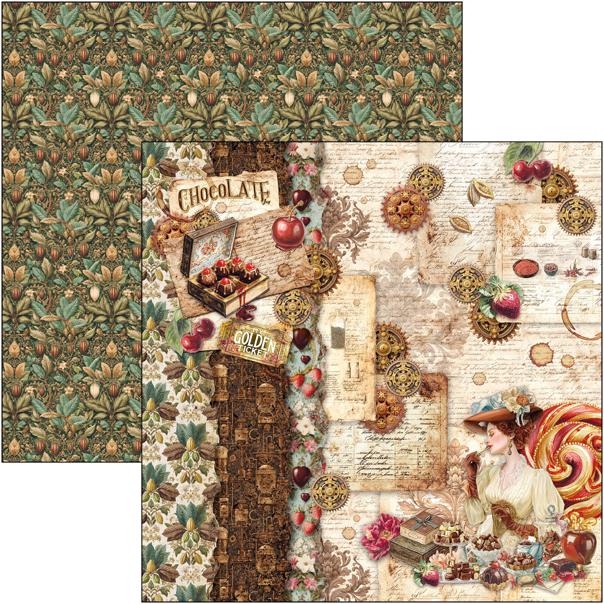 Chocolate Wanderlust Paper Pad 8"x8" 12/Pkg - Image 10