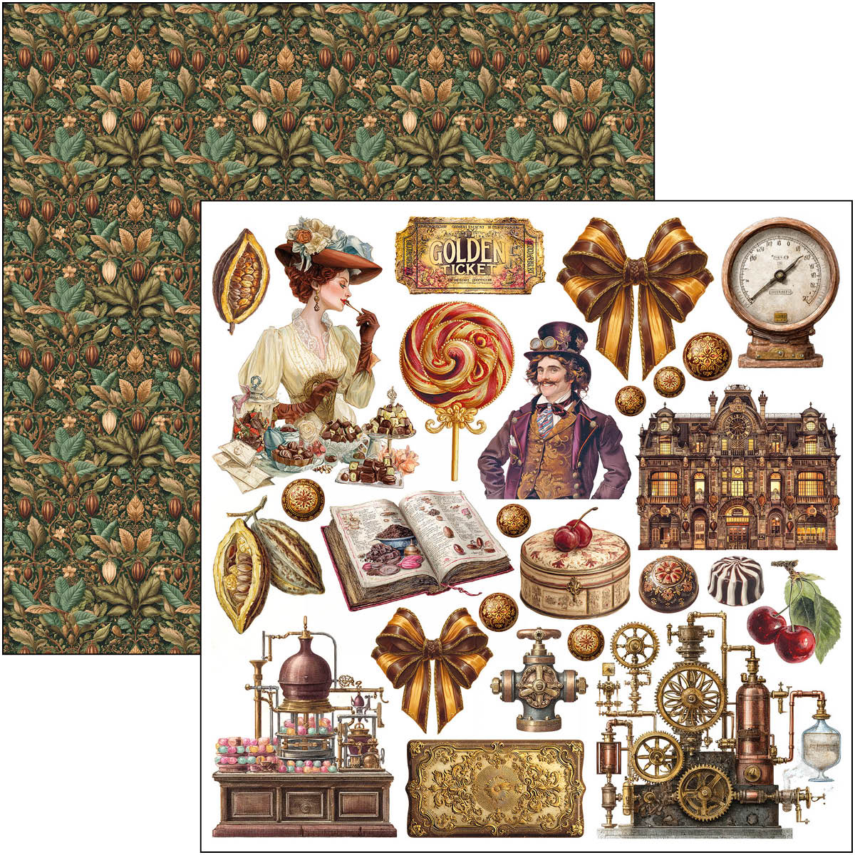 Alternative view of Chocolate Wanderlust Fussy Cut Pad 6"x6" 24/Pkg