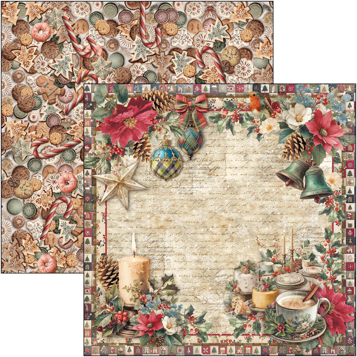 Merry & Bright Paper Pad 8"x8" 12/Pkg - Image 6