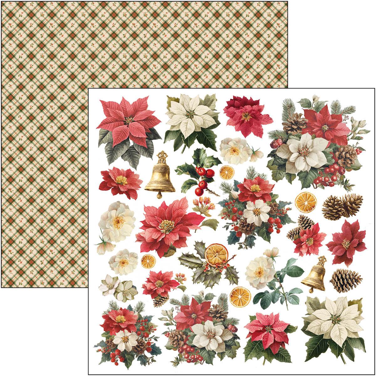 Merry & Bright Paper Pad 8"x8" 12/Pkg - Image 7