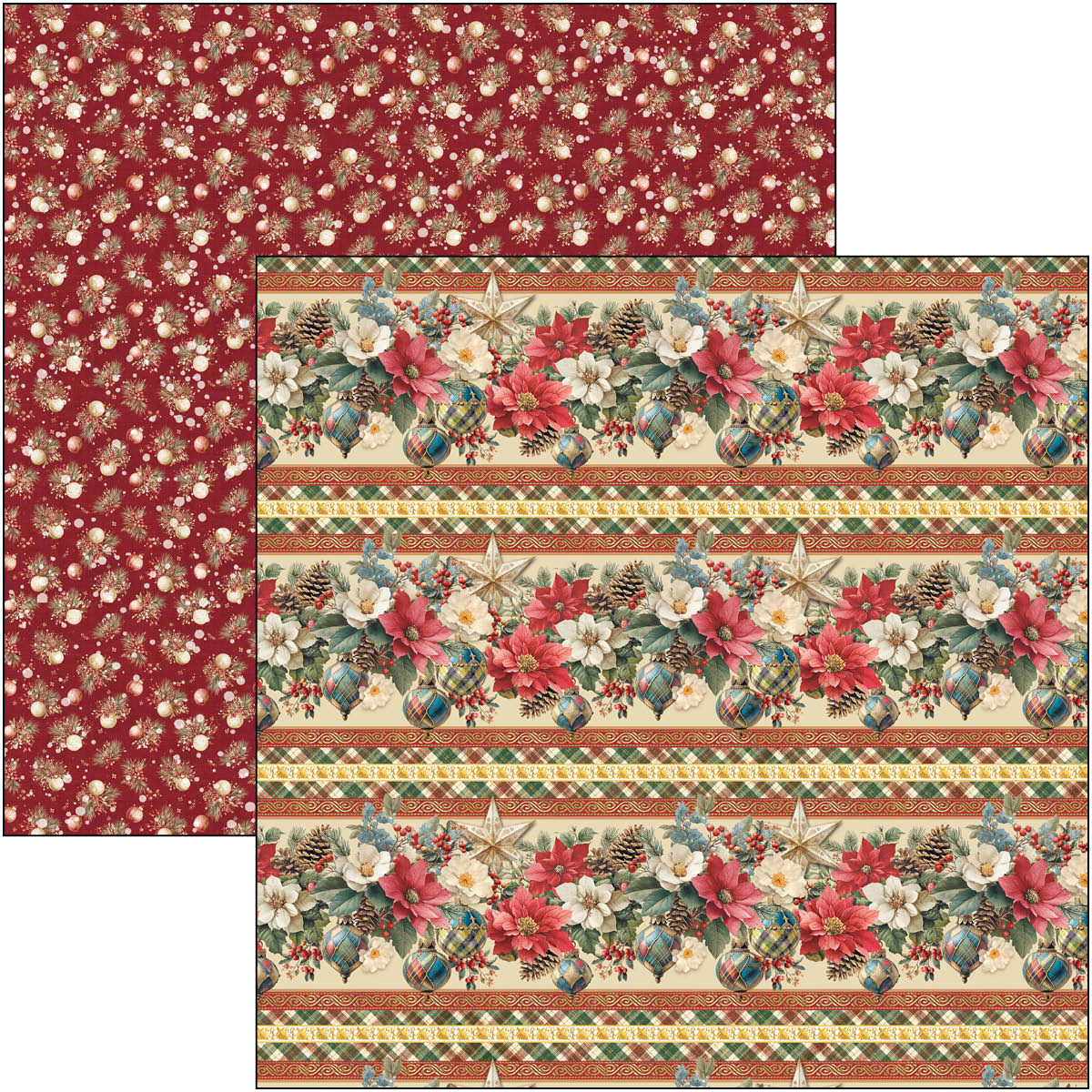 Merry & Bright Paper Pad 8"x8" 12/Pkg - Image 8