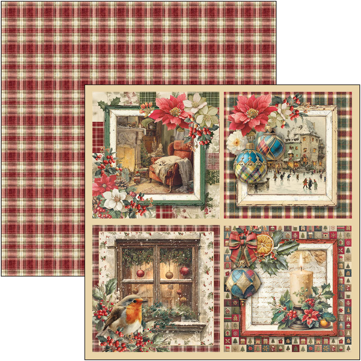 Merry & Bright Paper Pad 8"x8" 12/Pkg - Image 10