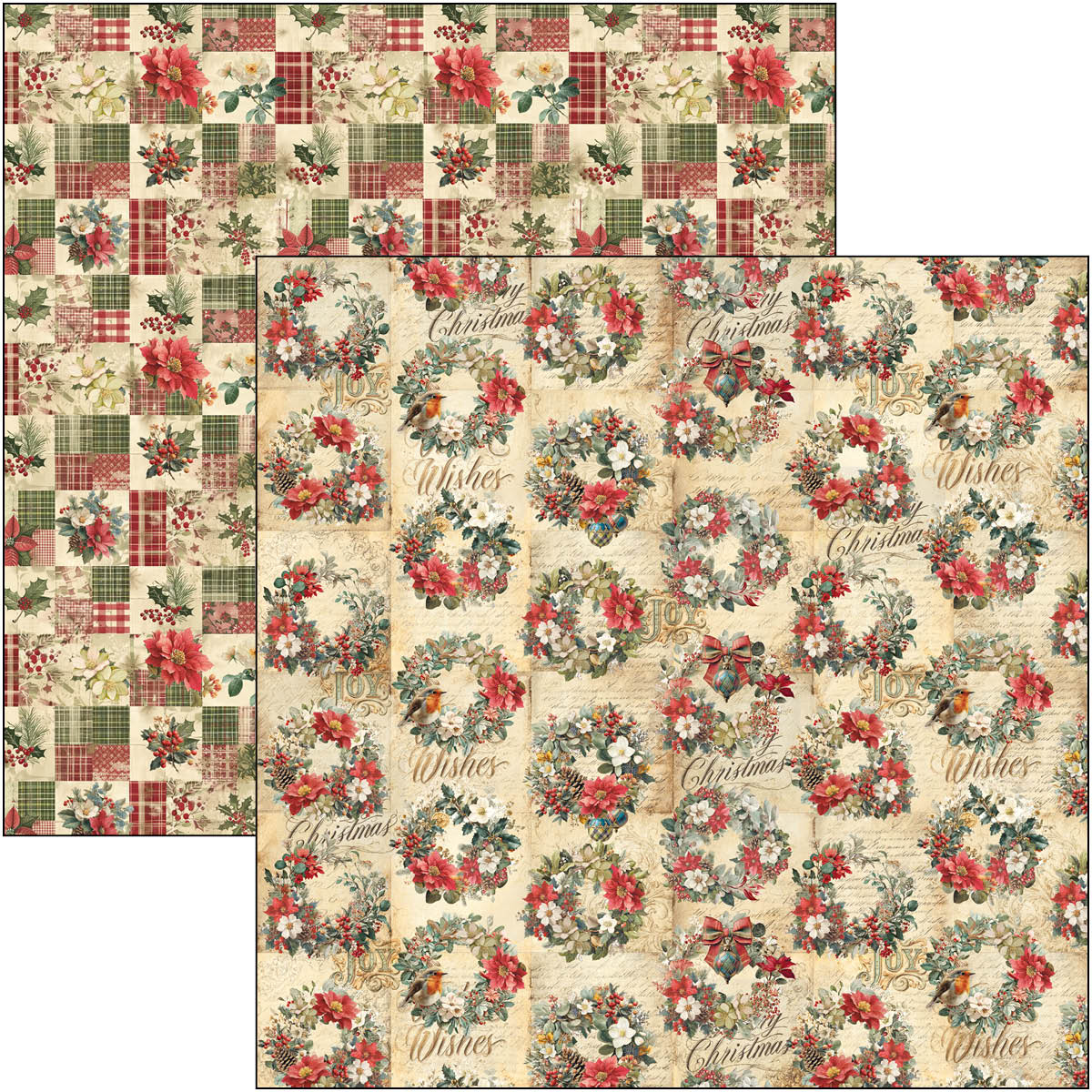 Merry & Bright Paper Pad 8"x8" 12/Pkg - Image 11