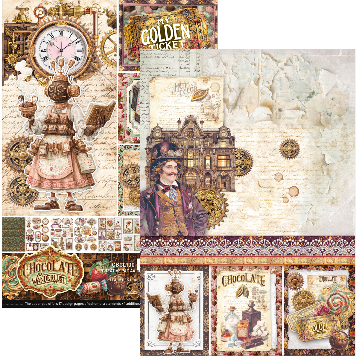 Alternative view of Chocolate Wanderlust Creative Pad A4 9/Pkg