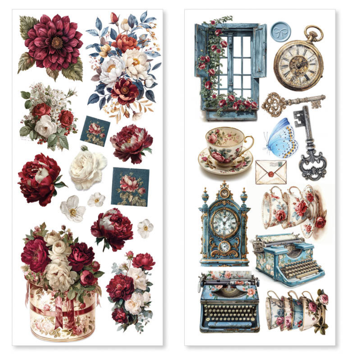 Alternative view of Bohemian Burgundy Art Stickers transparent adhesive sheets 5/Pkg