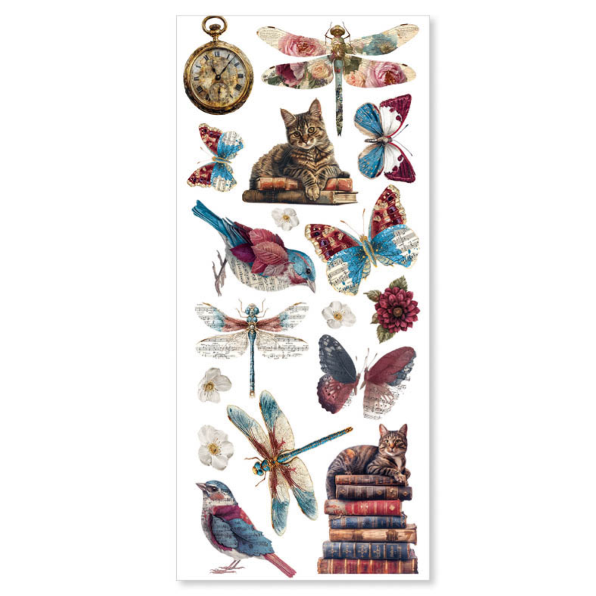 Bohemian Burgundy Art Stickers transparent adhesive sheets 5/Pkg - Image 4