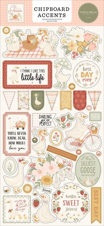 Silly Goose 6x13 Chipboard Accents