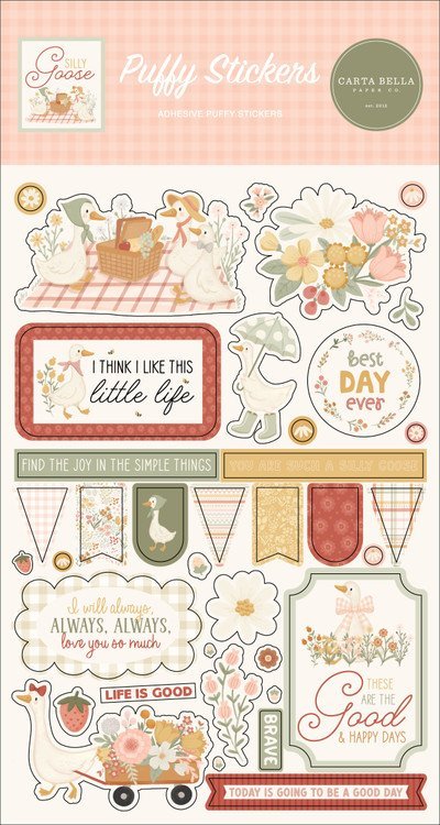 Silly Goose Puffy Stickers