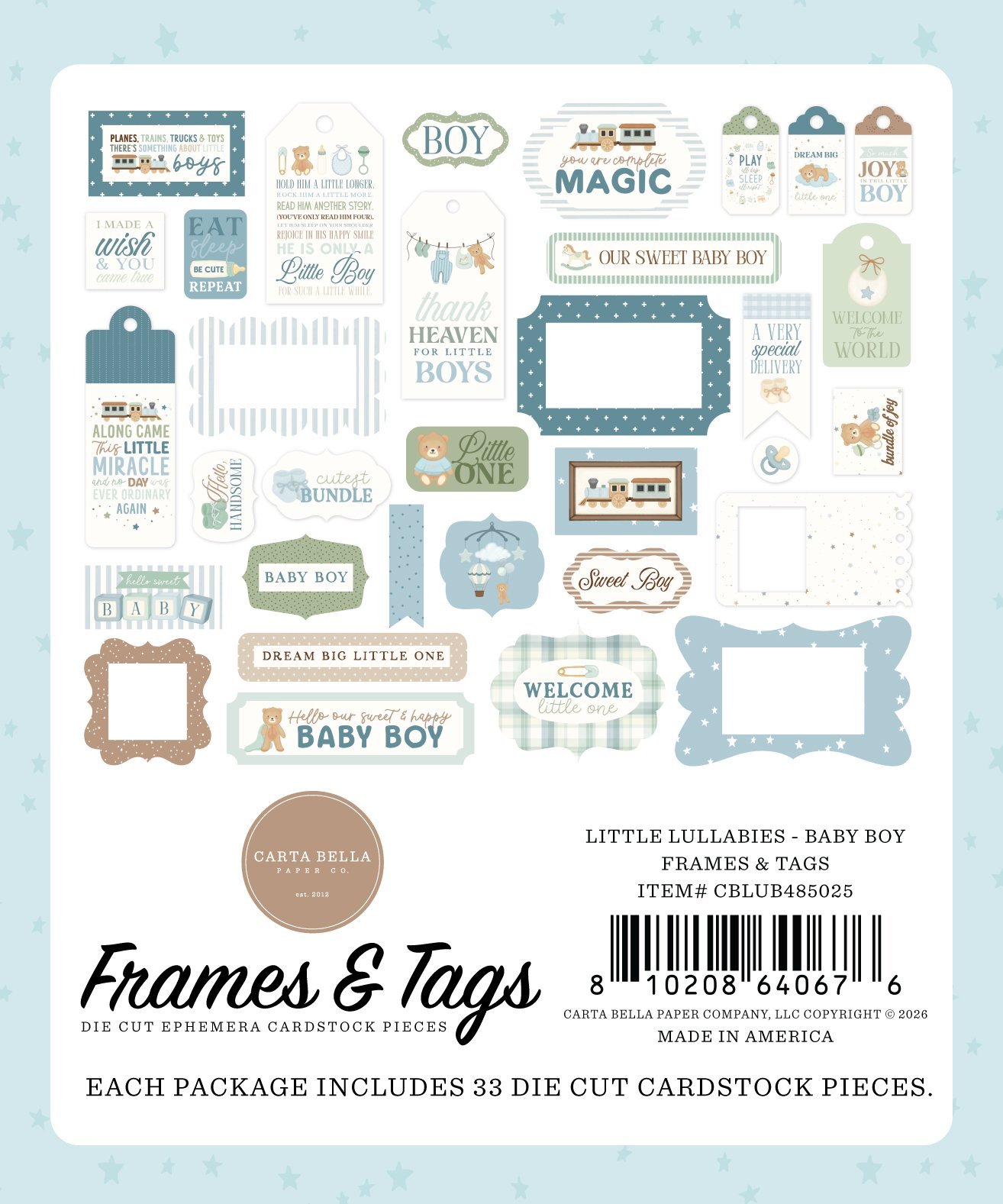 Little Lullabies - Baby Boy Frames & Tags