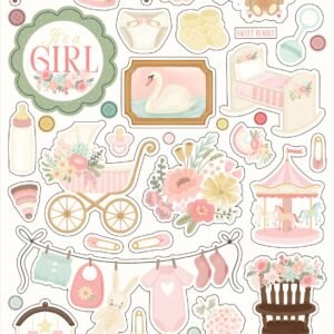 Little Lullabies - Baby Girl 6x13 Chipboard Accents