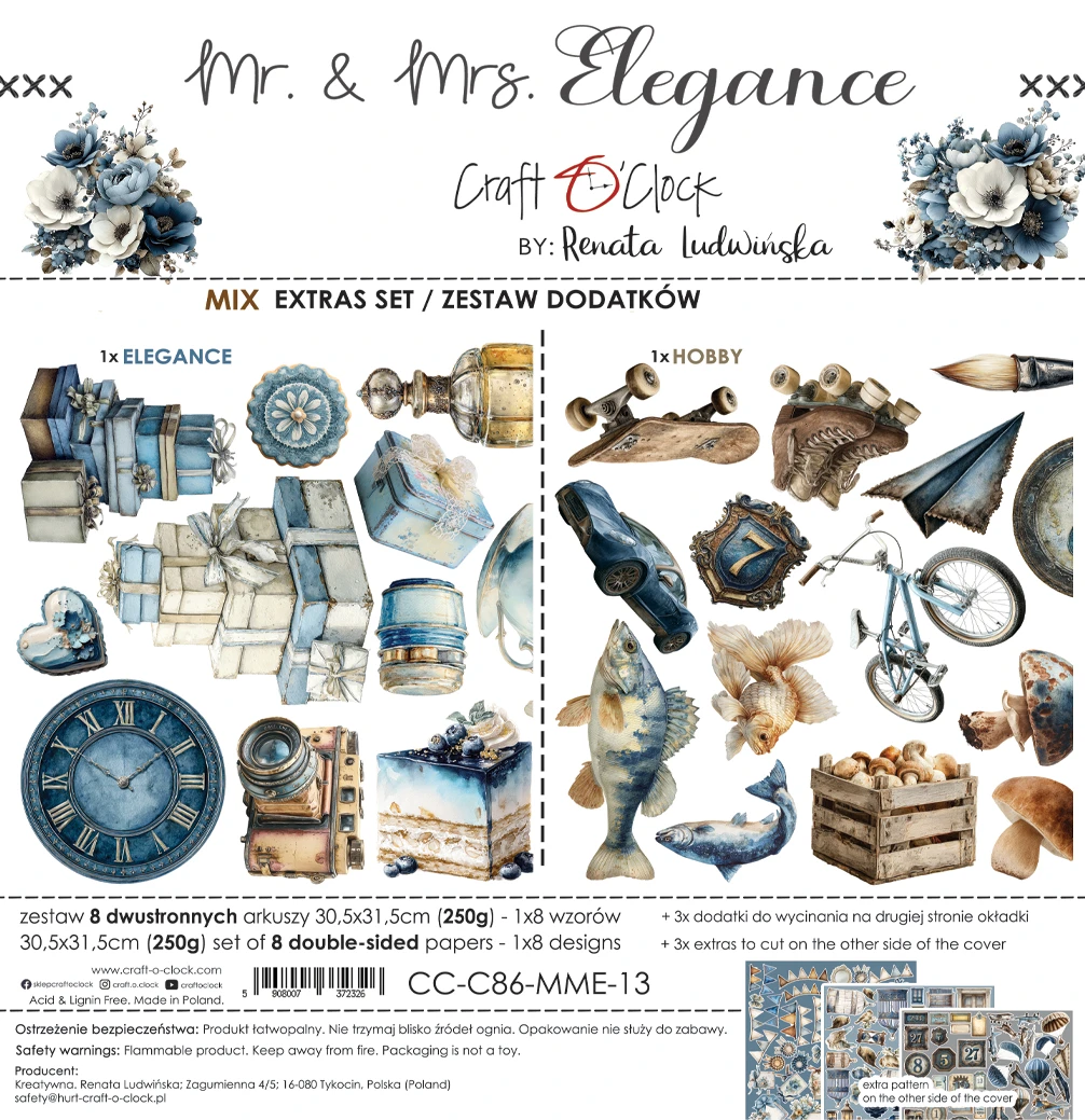 Craft O'Clock Mr & Mrs Elegance Extras Set 3 Mixed