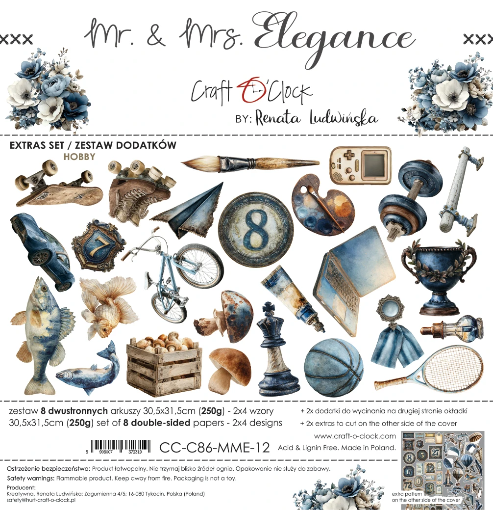 Craft O'Clock Mr & Mrs Elegance Extras Set 3 Mixed - Image 7