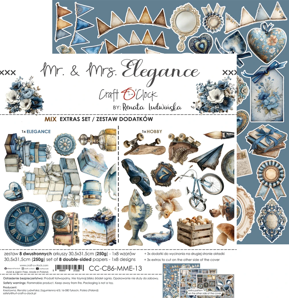 Craft O'Clock Mr & Mrs Elegance Extras Set 3 Mixed - Image 12