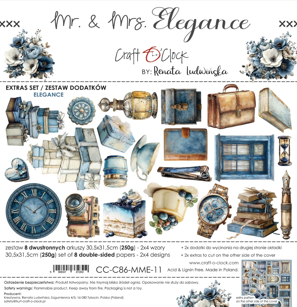 Craft O'Clock Mr & Mrs Elegance Extras Flowers Set 4