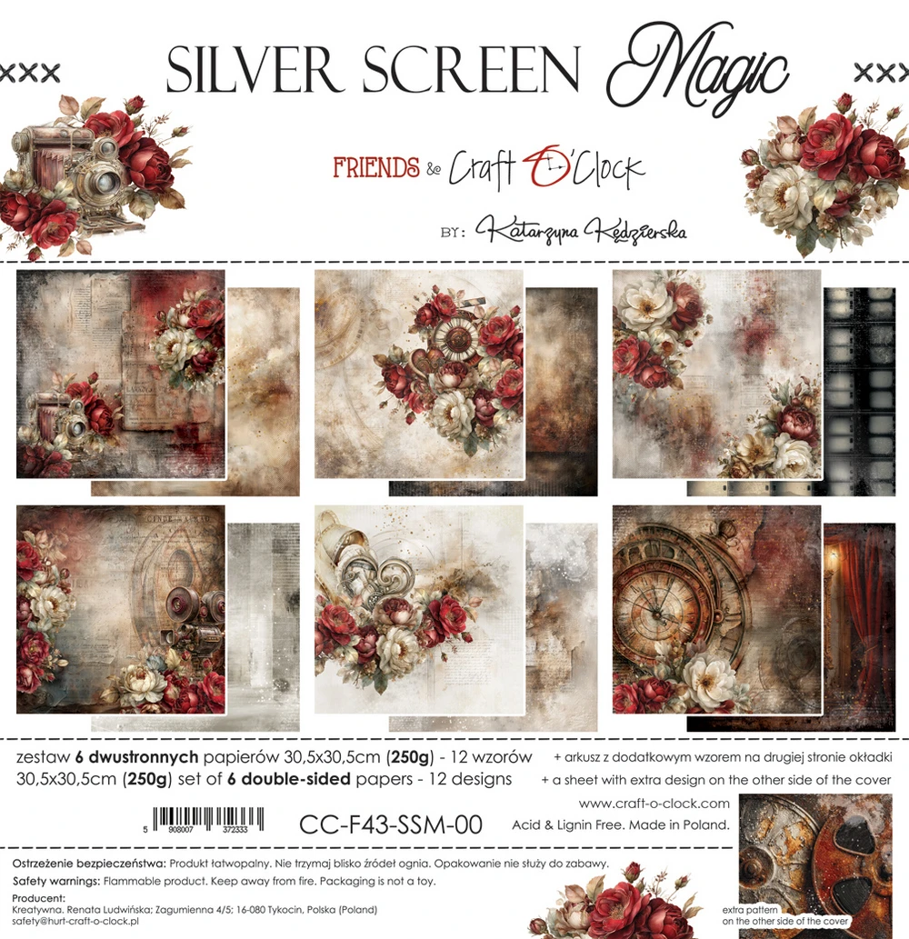 Craft O'Clock Silver Screen Magic 12x12 Main Papers