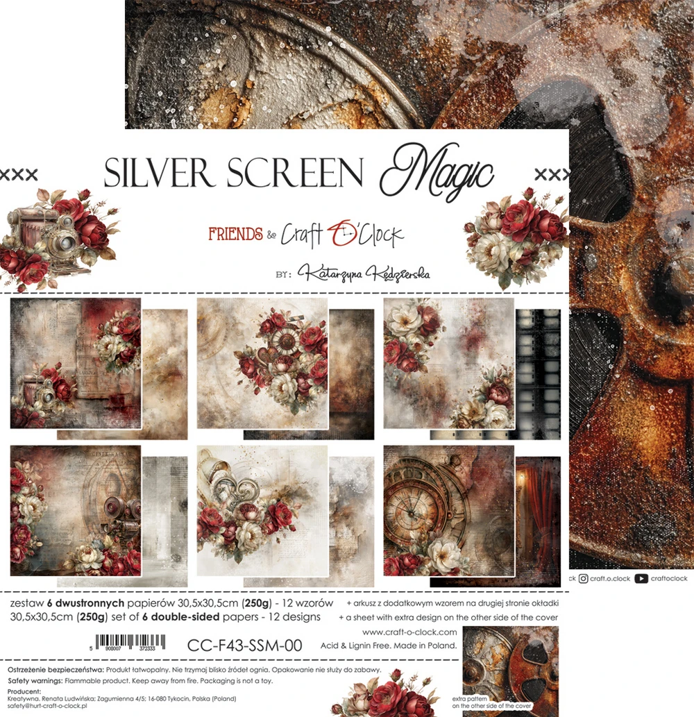 Craft O'Clock Silver Screen Magic 12x12 Main Papers - Image 8