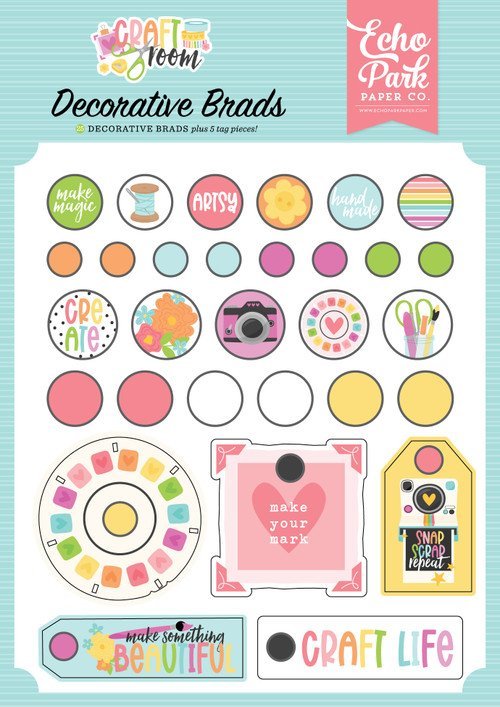 Craft Room Decorative Brads