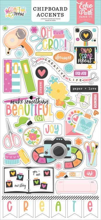 Craft Room 6x13 Chipboard Accents