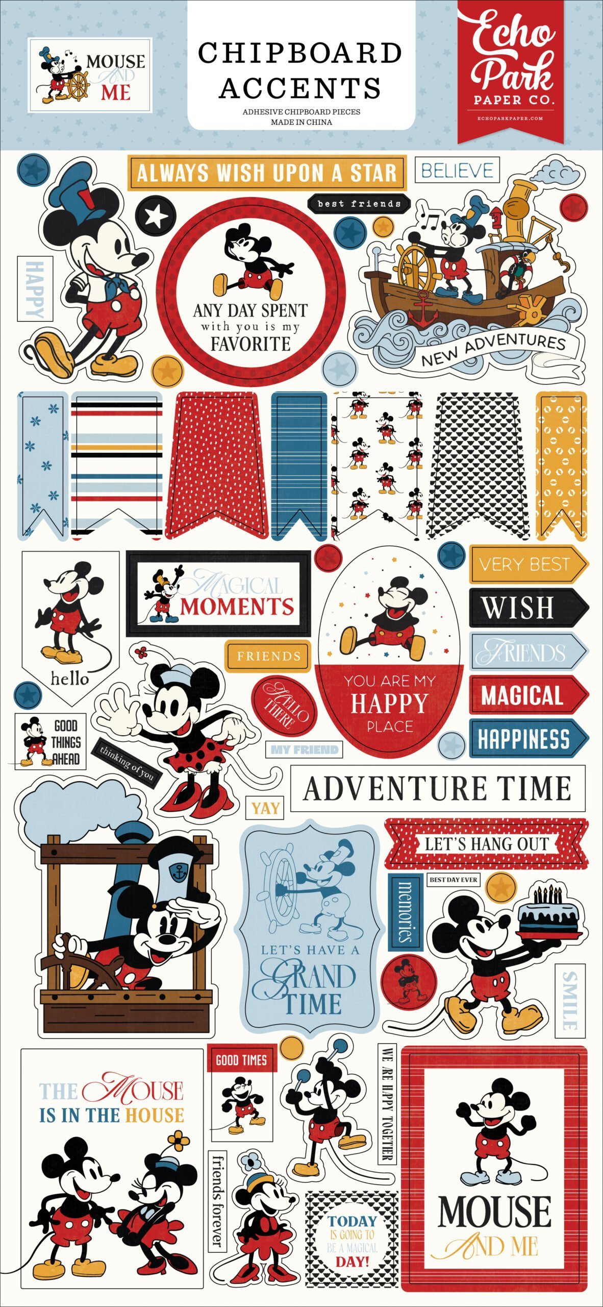 Mouse And Me 6x13 Chipboard Accents