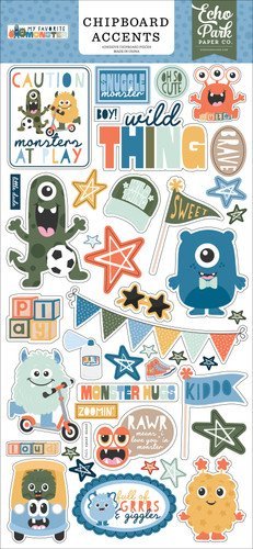 My Favourite Monster 6x13 Chipboard Accents