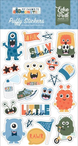 My Favourite Monster Puffy Stickers