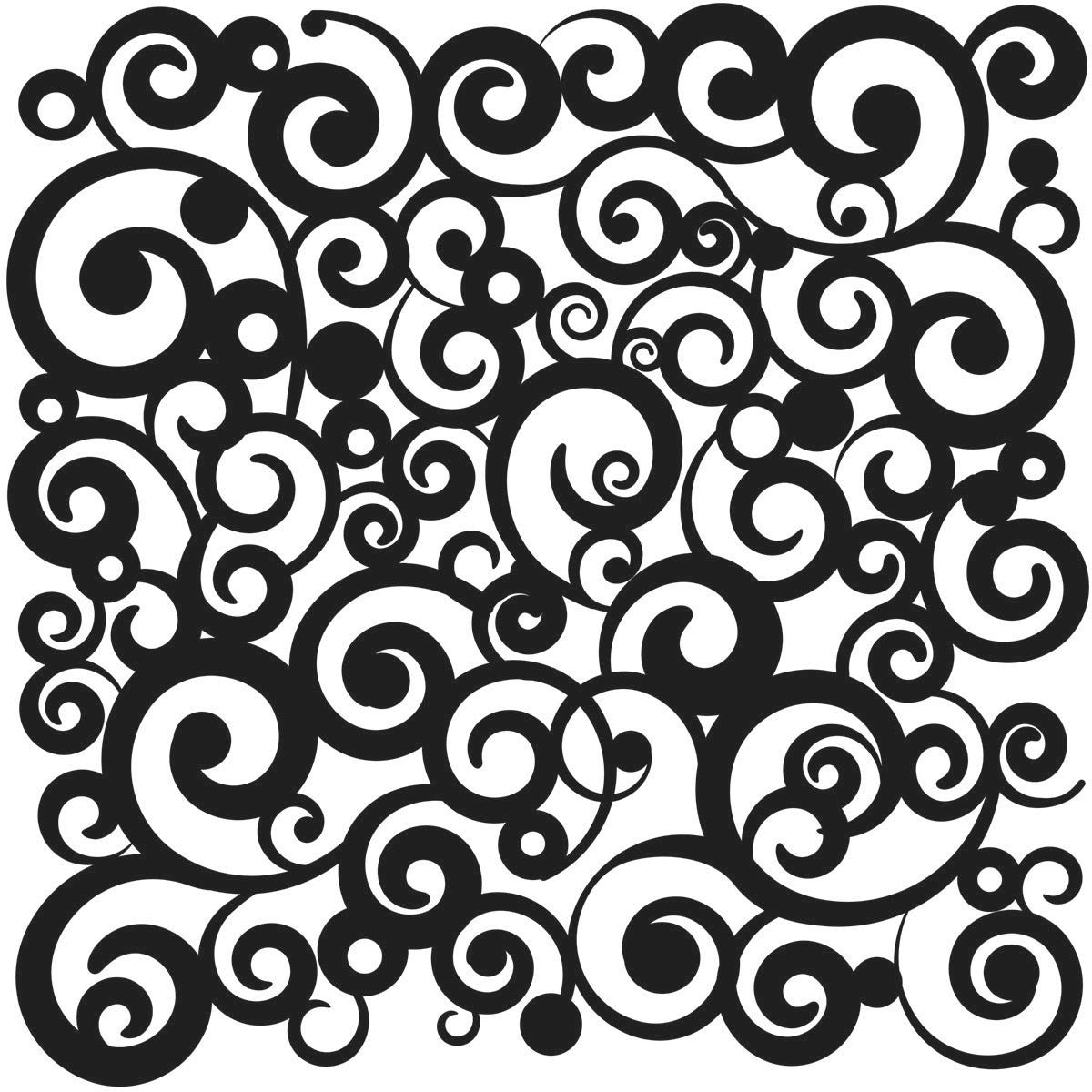 The Crafters Workshop - 6x6 Stencils - Cosmic Swirl - TCW156s