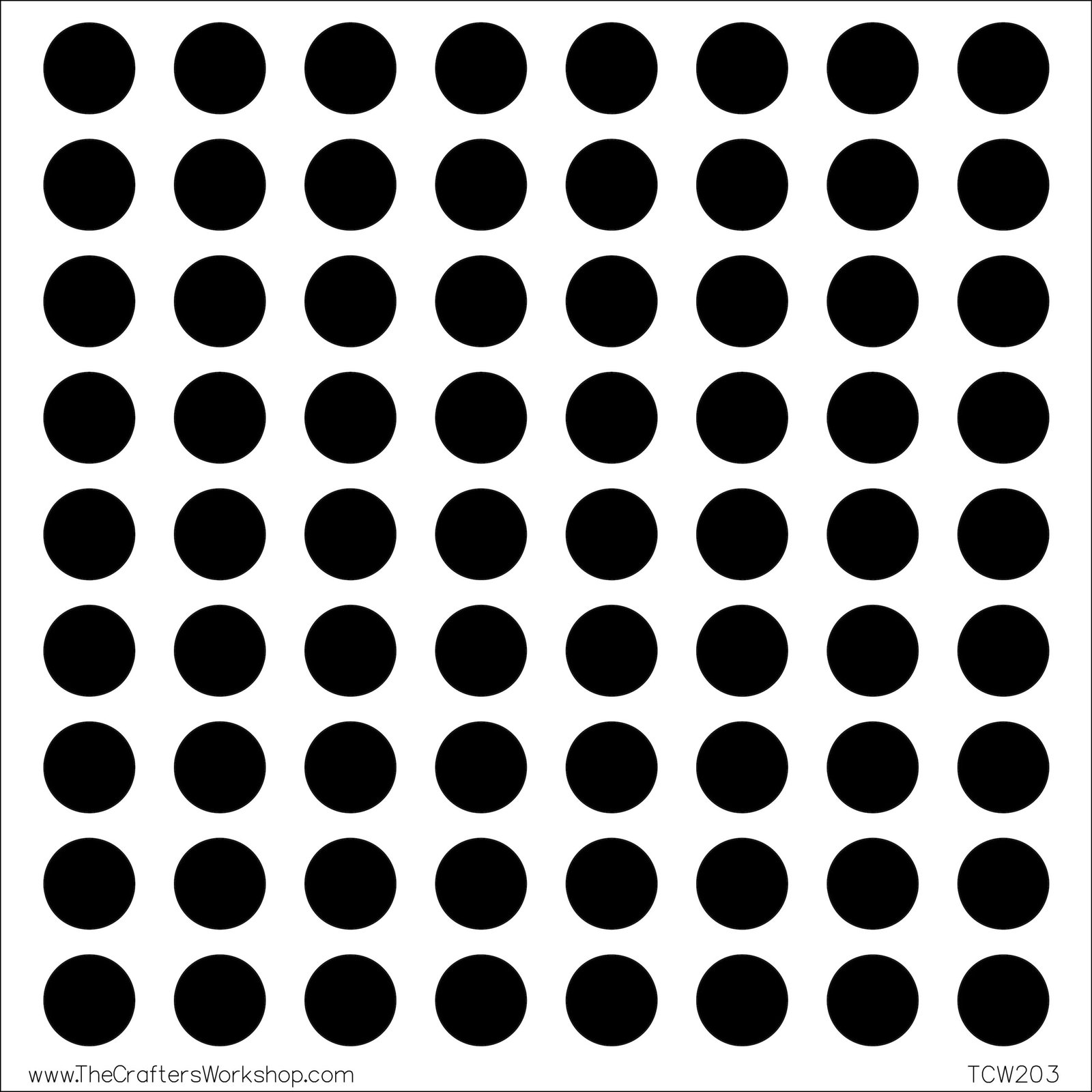The Crafters Workshop - 6x6 Stencils - Circle Grid - TCW203s
