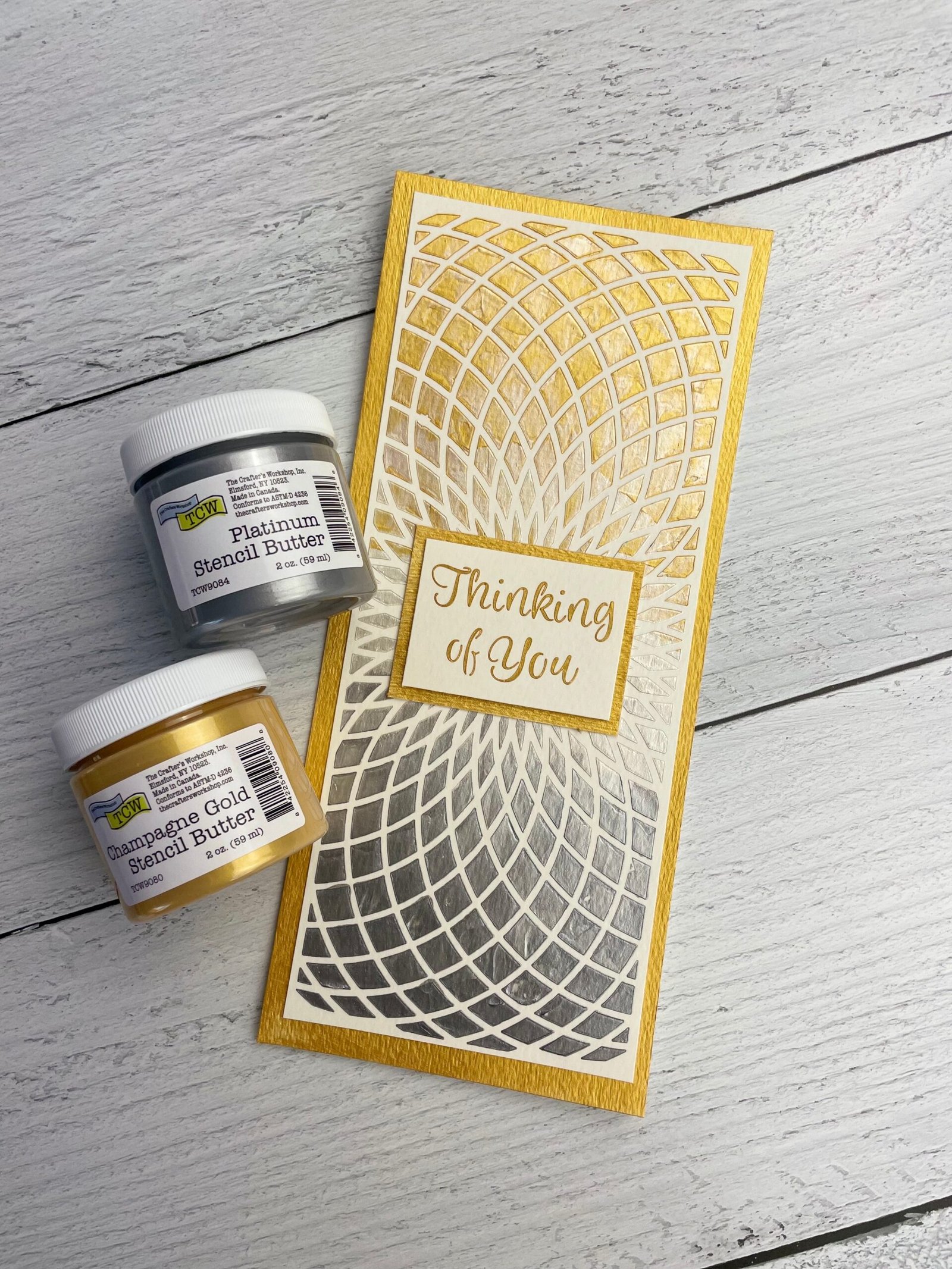 The Crafters Workshop - Stencil Butter - Platinum 2oz.