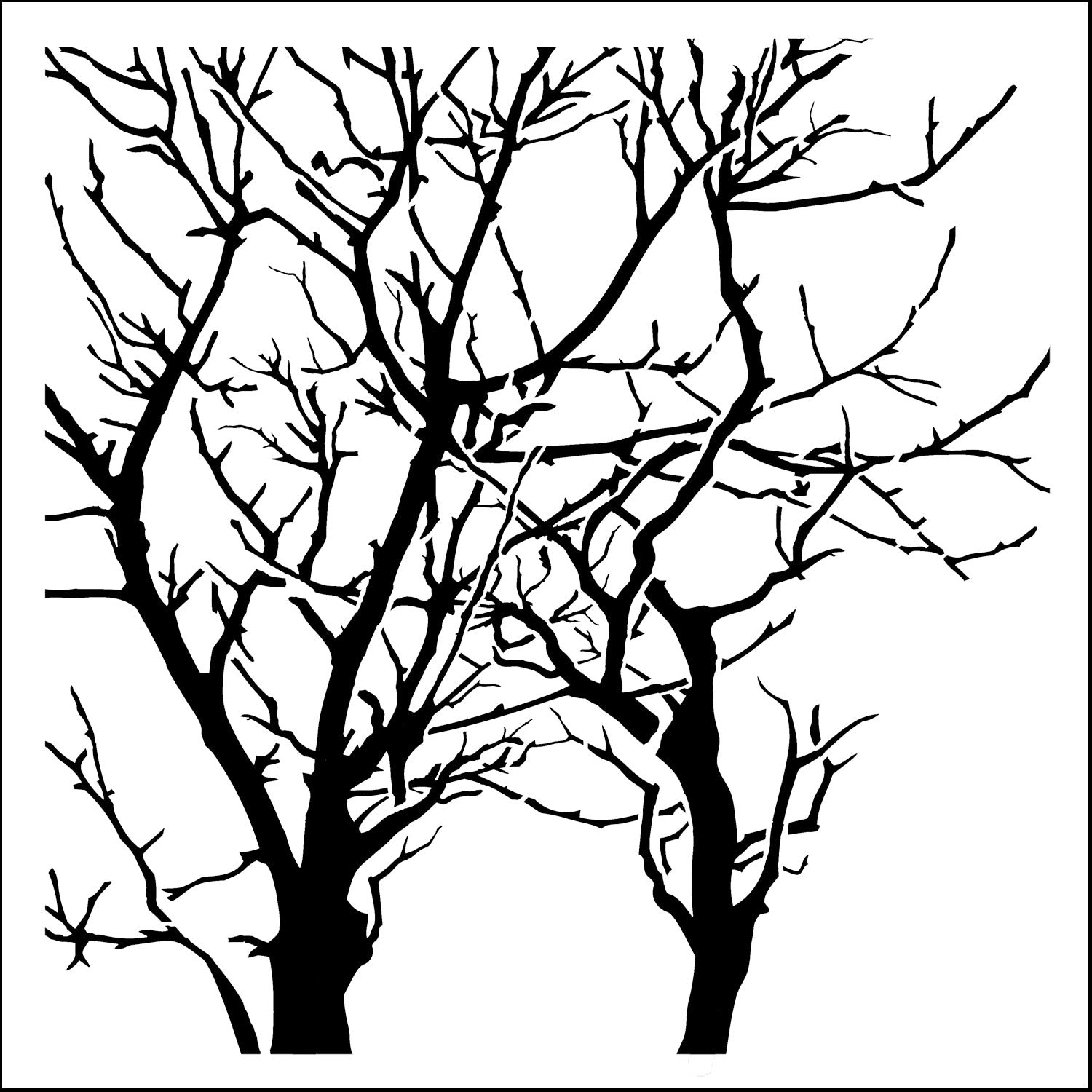 The Crafters Workshop - 6x6 Stencils - Branches Reversed - TCW251s