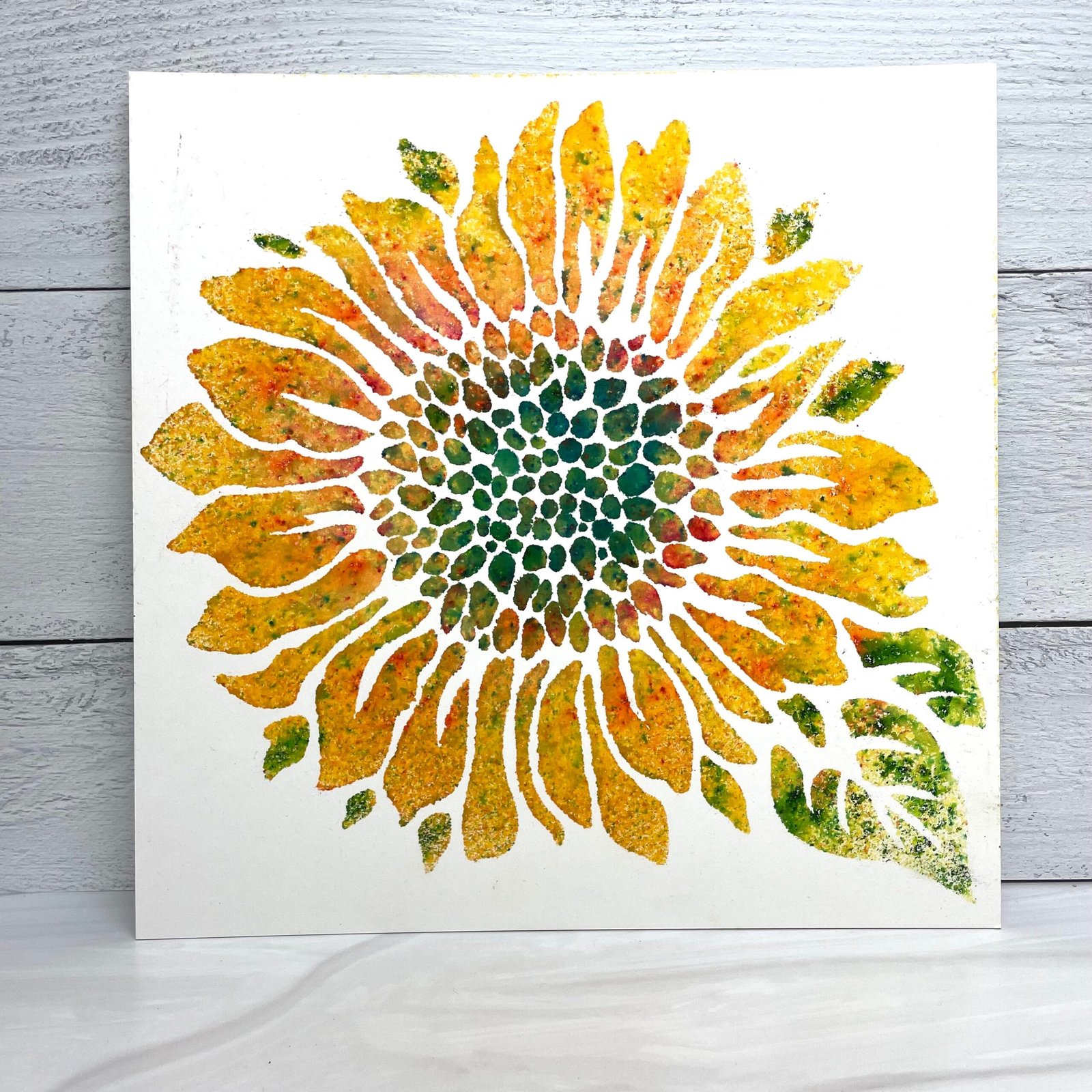 The Crafters Workshop - 6x6 Stencils - Joyful Sunflower - TCW575s