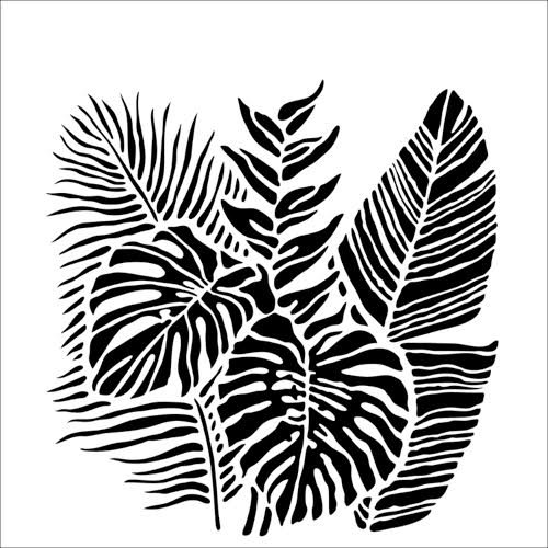 The Crafters Workshop - 6x6 Stencils - Tropical Fronds - TCW920s