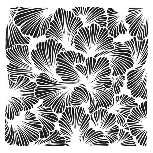 The Crafters Workshop - 6x6 Stencils - Lush Petals - TCW924s
