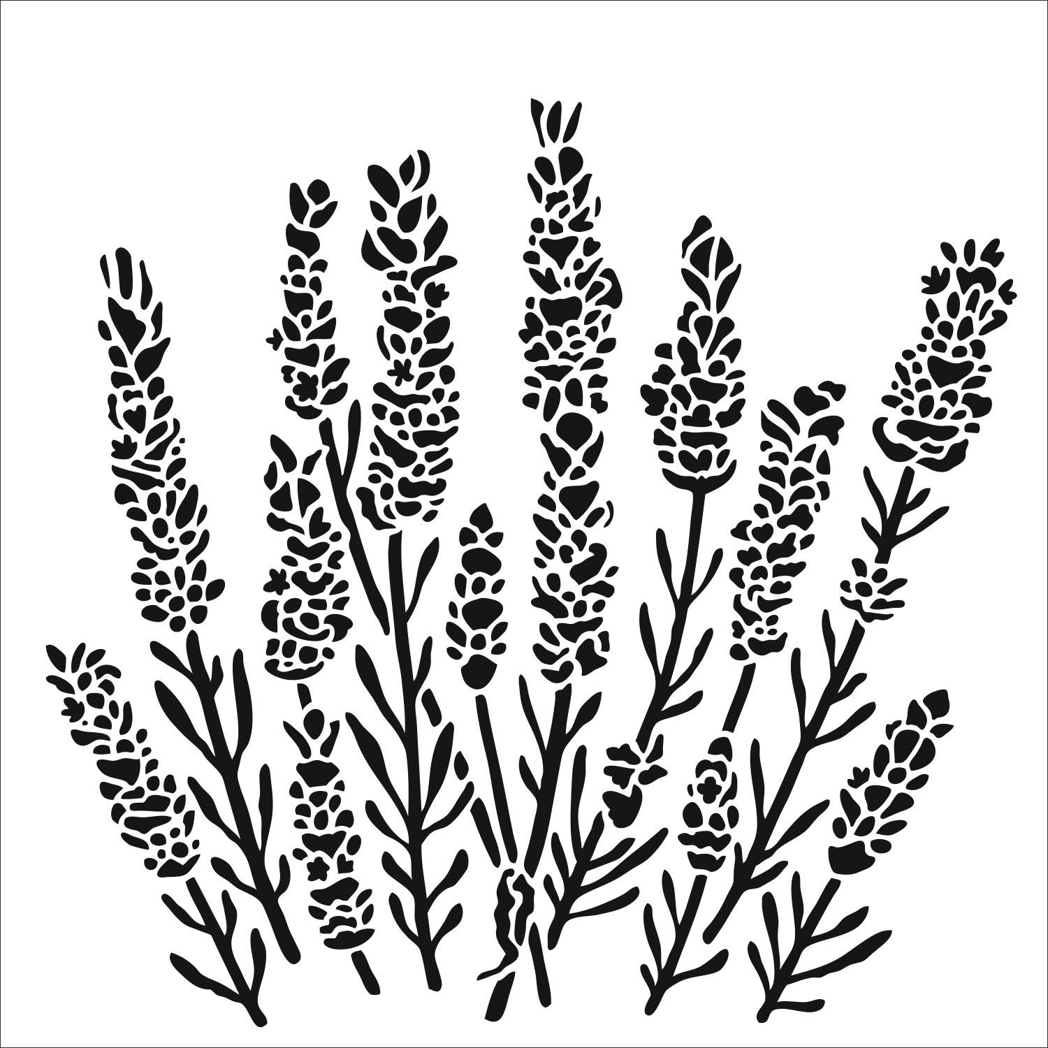 The Crafters Workshop - 6x6 Stencils - Lavender - TCW860s