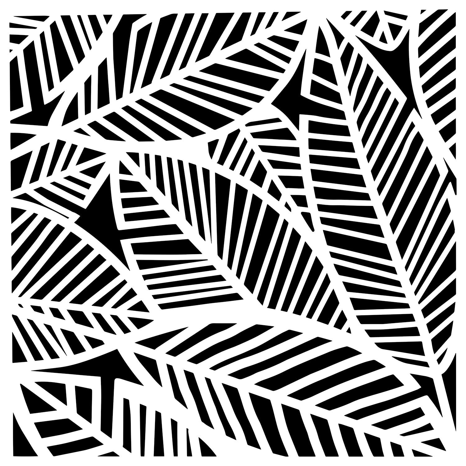 The Crafters Workshop - 6x6 Stencils - Banana Leaves - TCW1047s