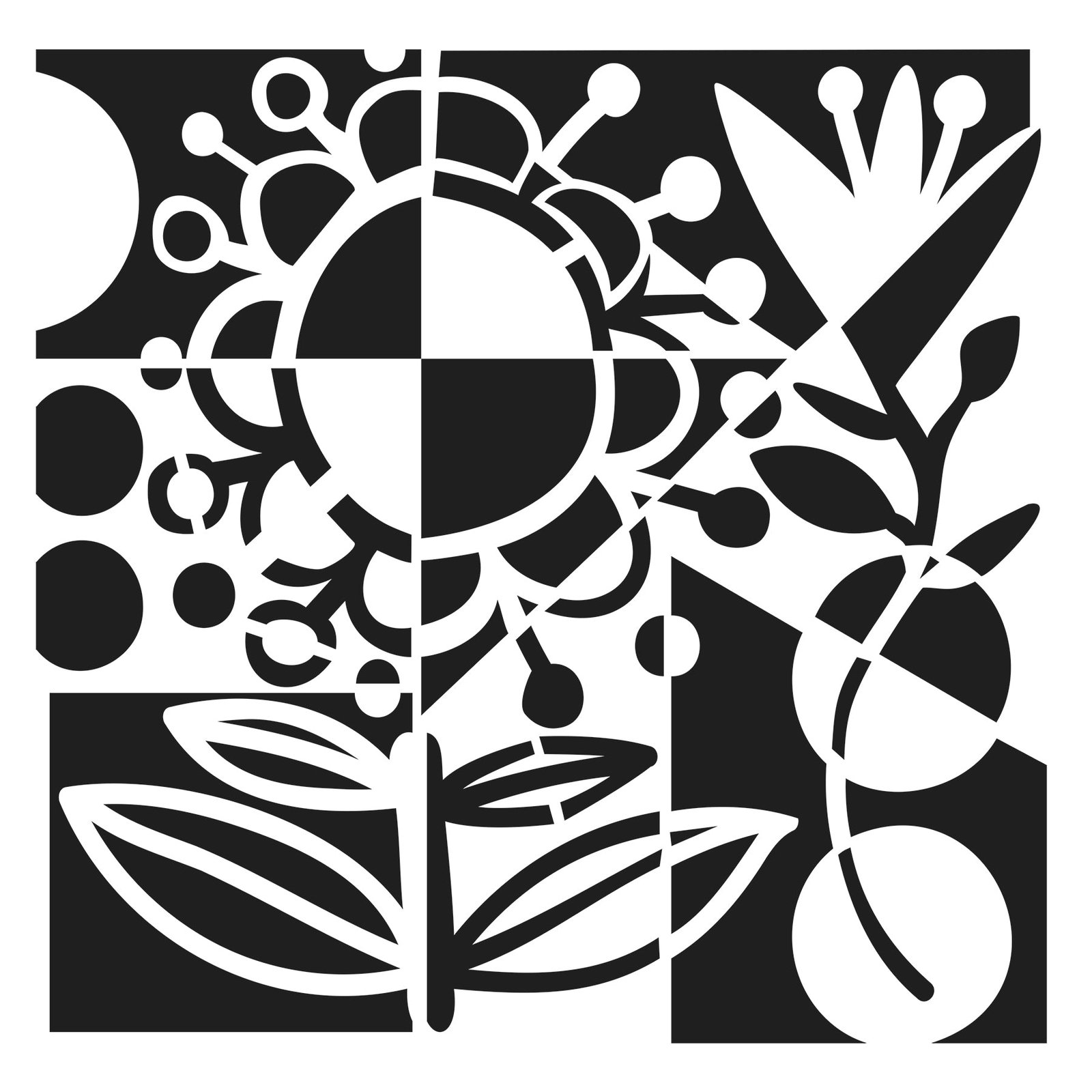 The Crafters Workshop - 6x6 Stencils - Fractured Flower - TCW1077s