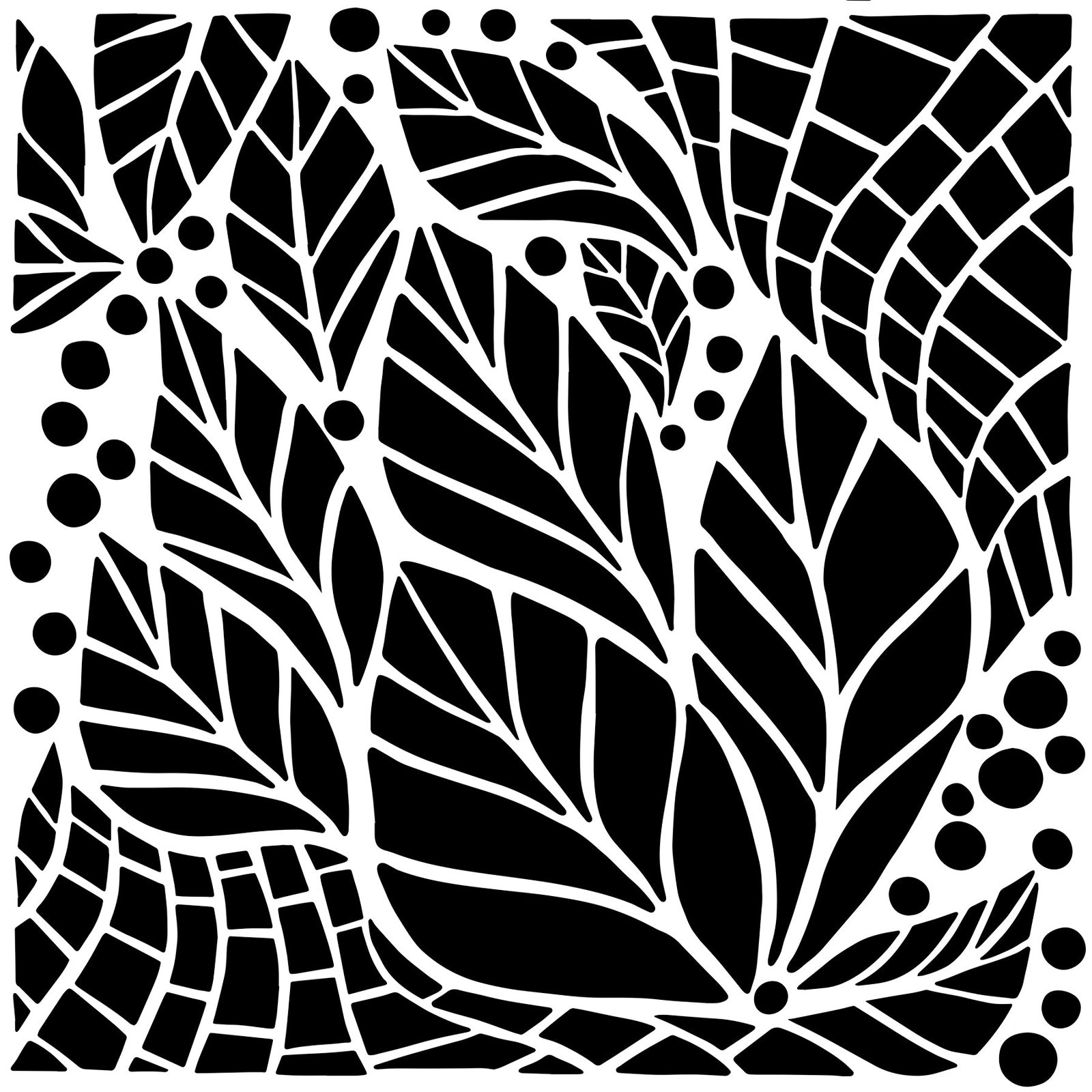 The Crafters Workshop - 6x6 Stencils - Abstract Leaves - TCW1083s
