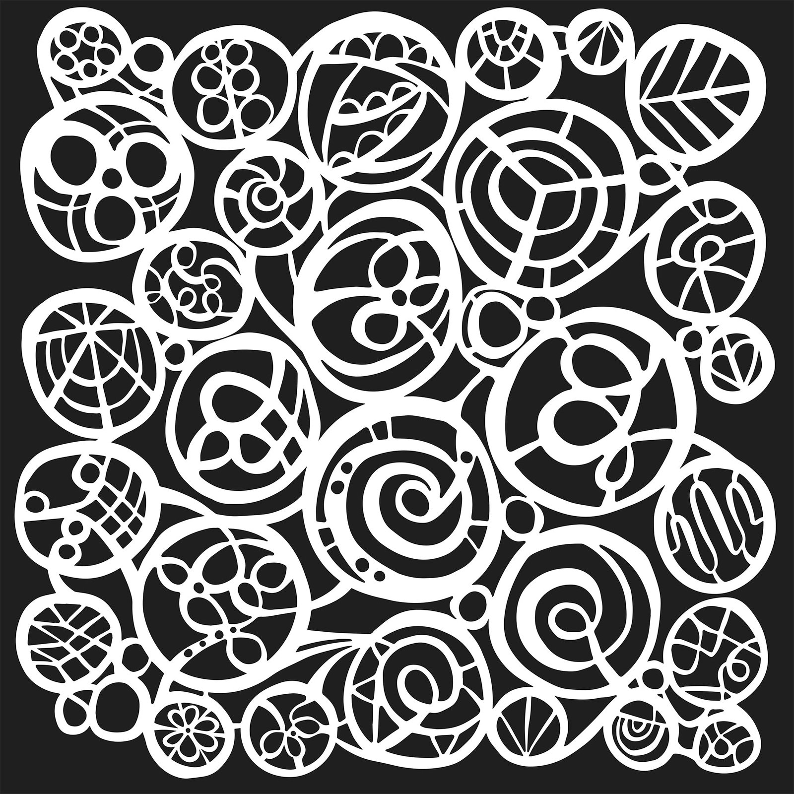 The Crafters Workshop - 6x6 Stencils - Circle Fest - TCW1089s