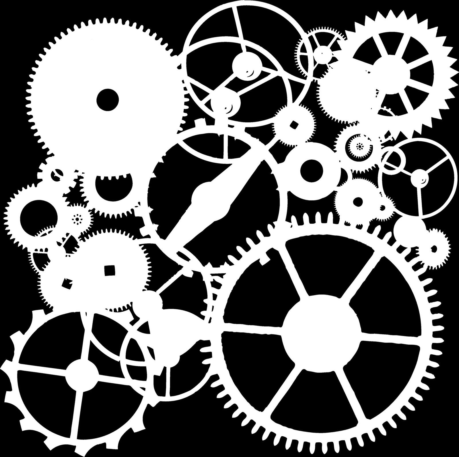 The Crafters Workshop - 6x6 Stencils - Gears - TCW262s