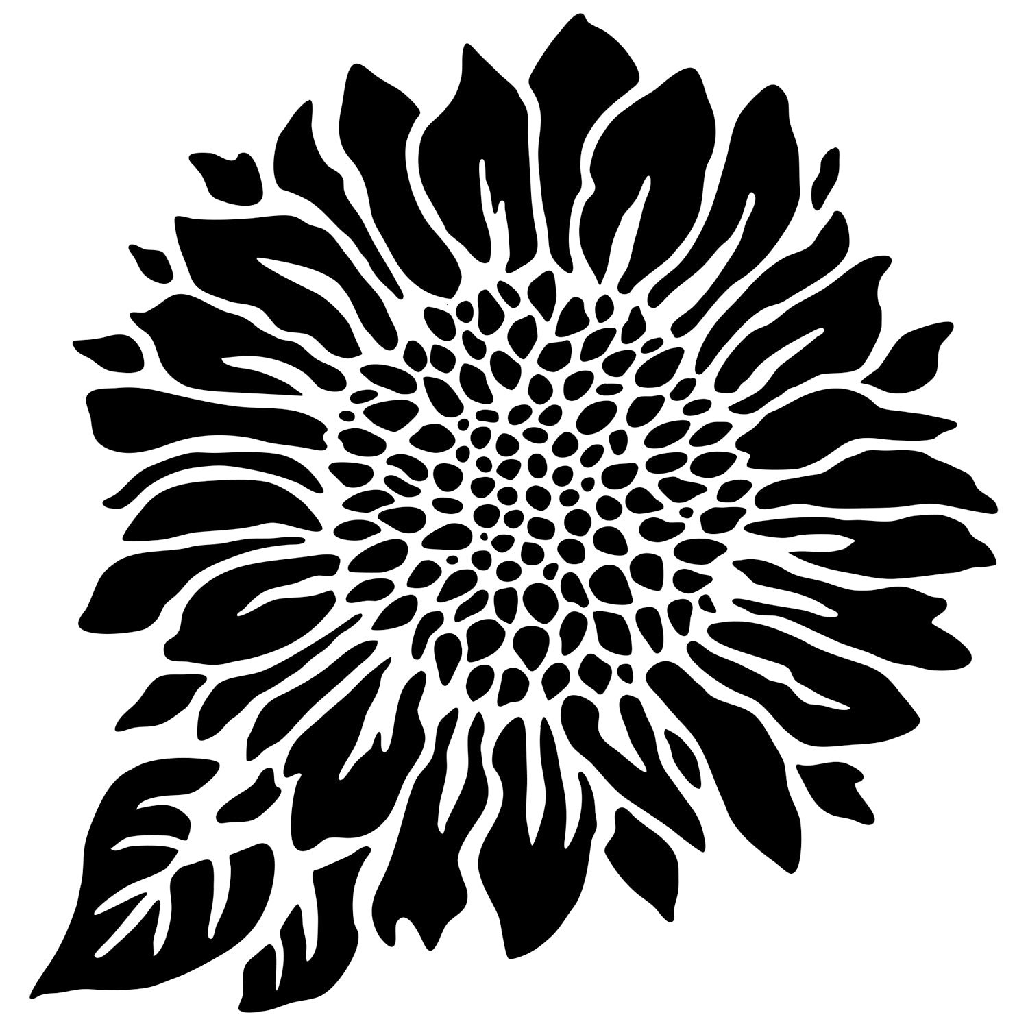 The Crafters Workshop - 6x6 Stencils - Joyful Sunflower - TCW575s