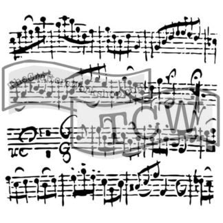 The Crafters Workshop - 6x6 Stencils - Sheet Music - TCW579s