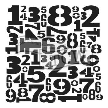 The Crafters Workshop - 6x6 Stencils - Number Scramble - TCW764s