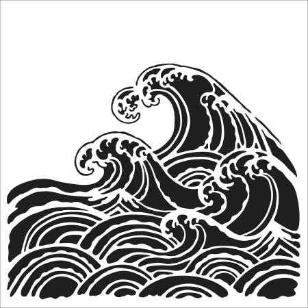 The Crafters Workshop - 6x6 Stencils - Wave - TCW847s