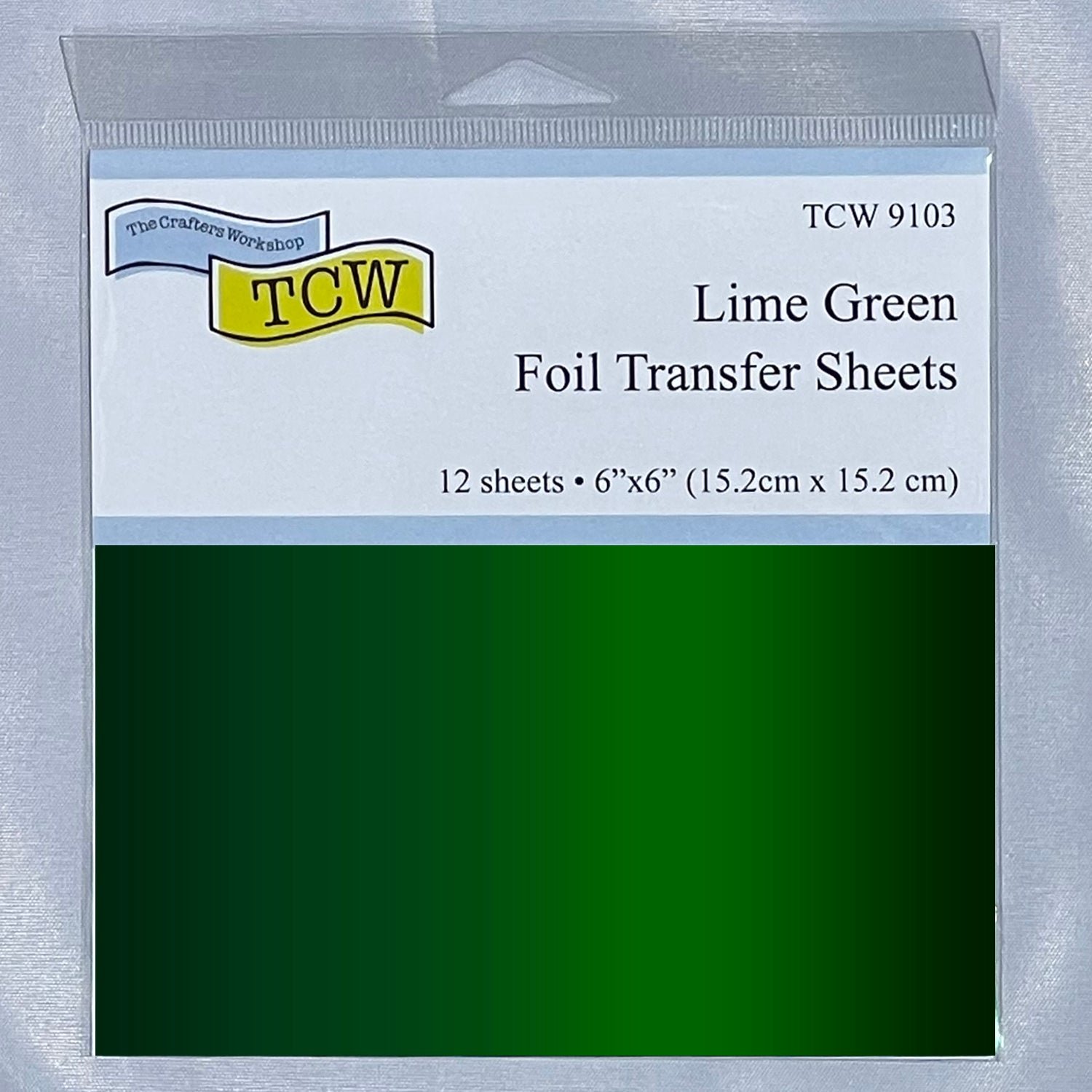 The Crafters Workshop - Foil Transfer Sheets 6x6 Lime Green - TCW9103